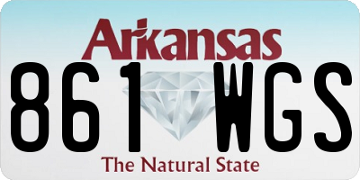 AR license plate 861WGS