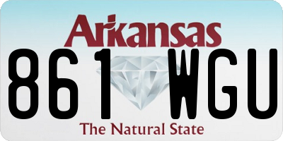 AR license plate 861WGU