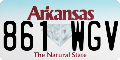 AR license plate 861WGV