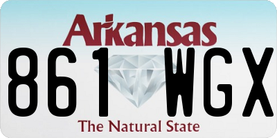AR license plate 861WGX