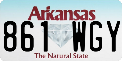 AR license plate 861WGY