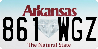 AR license plate 861WGZ