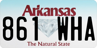 AR license plate 861WHA