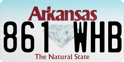 AR license plate 861WHB