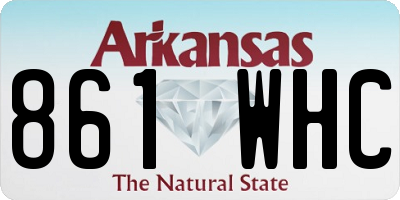 AR license plate 861WHC