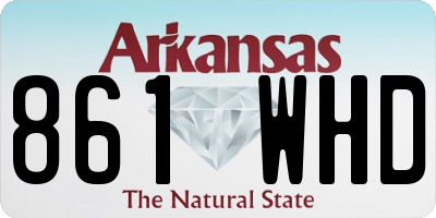 AR license plate 861WHD