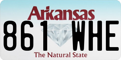 AR license plate 861WHE