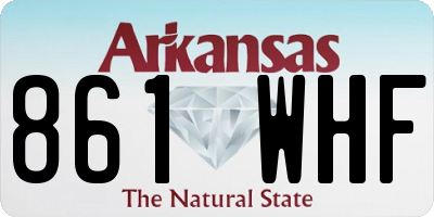 AR license plate 861WHF