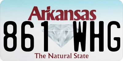 AR license plate 861WHG