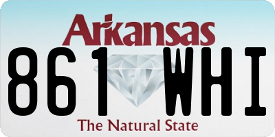 AR license plate 861WHI