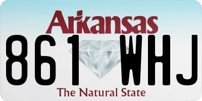 AR license plate 861WHJ