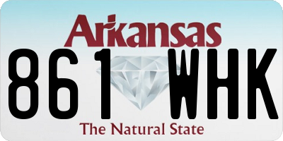 AR license plate 861WHK