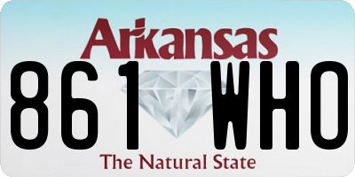 AR license plate 861WHO