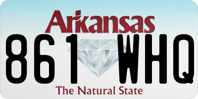 AR license plate 861WHQ