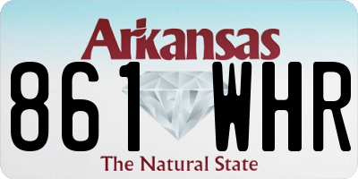AR license plate 861WHR
