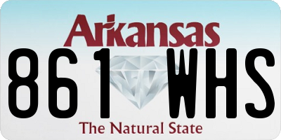 AR license plate 861WHS