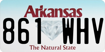 AR license plate 861WHV