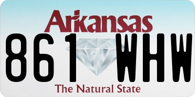 AR license plate 861WHW