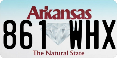 AR license plate 861WHX