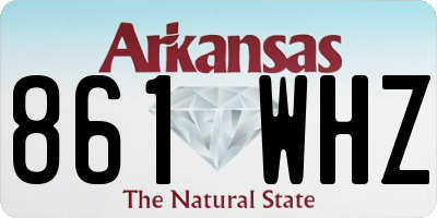 AR license plate 861WHZ