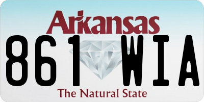 AR license plate 861WIA