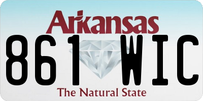 AR license plate 861WIC