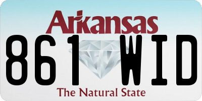AR license plate 861WID