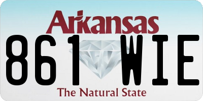 AR license plate 861WIE