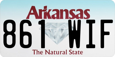 AR license plate 861WIF