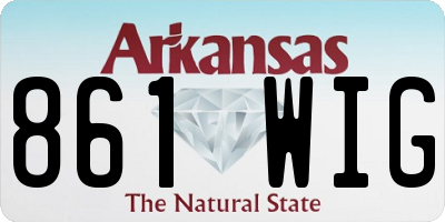 AR license plate 861WIG