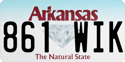 AR license plate 861WIK