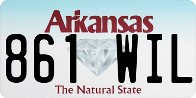 AR license plate 861WIL