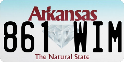 AR license plate 861WIM