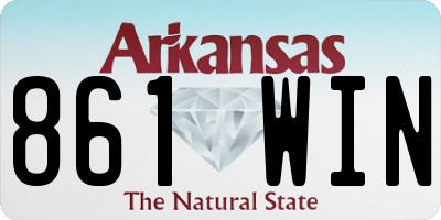 AR license plate 861WIN