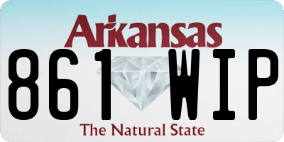 AR license plate 861WIP
