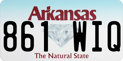 AR license plate 861WIQ