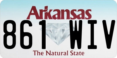 AR license plate 861WIV