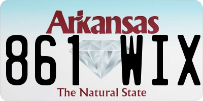 AR license plate 861WIX