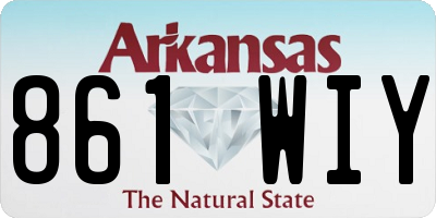 AR license plate 861WIY