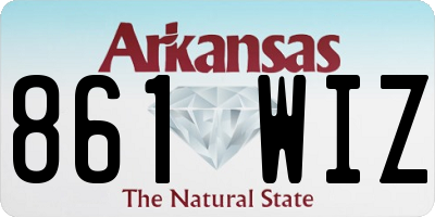 AR license plate 861WIZ