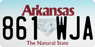 AR license plate 861WJA