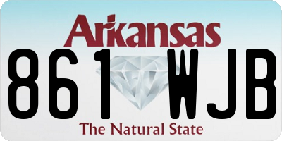 AR license plate 861WJB