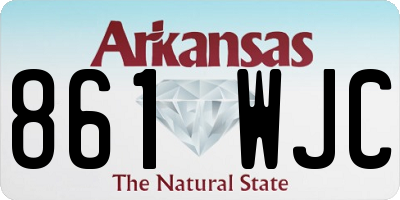 AR license plate 861WJC
