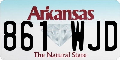 AR license plate 861WJD