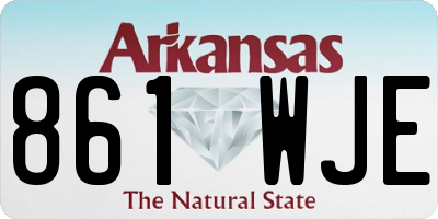 AR license plate 861WJE