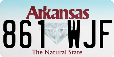 AR license plate 861WJF