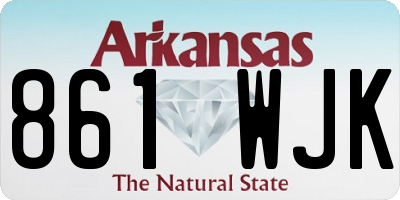 AR license plate 861WJK
