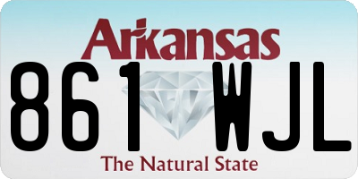 AR license plate 861WJL