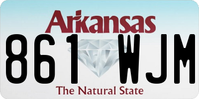 AR license plate 861WJM