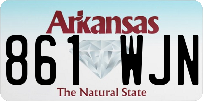 AR license plate 861WJN